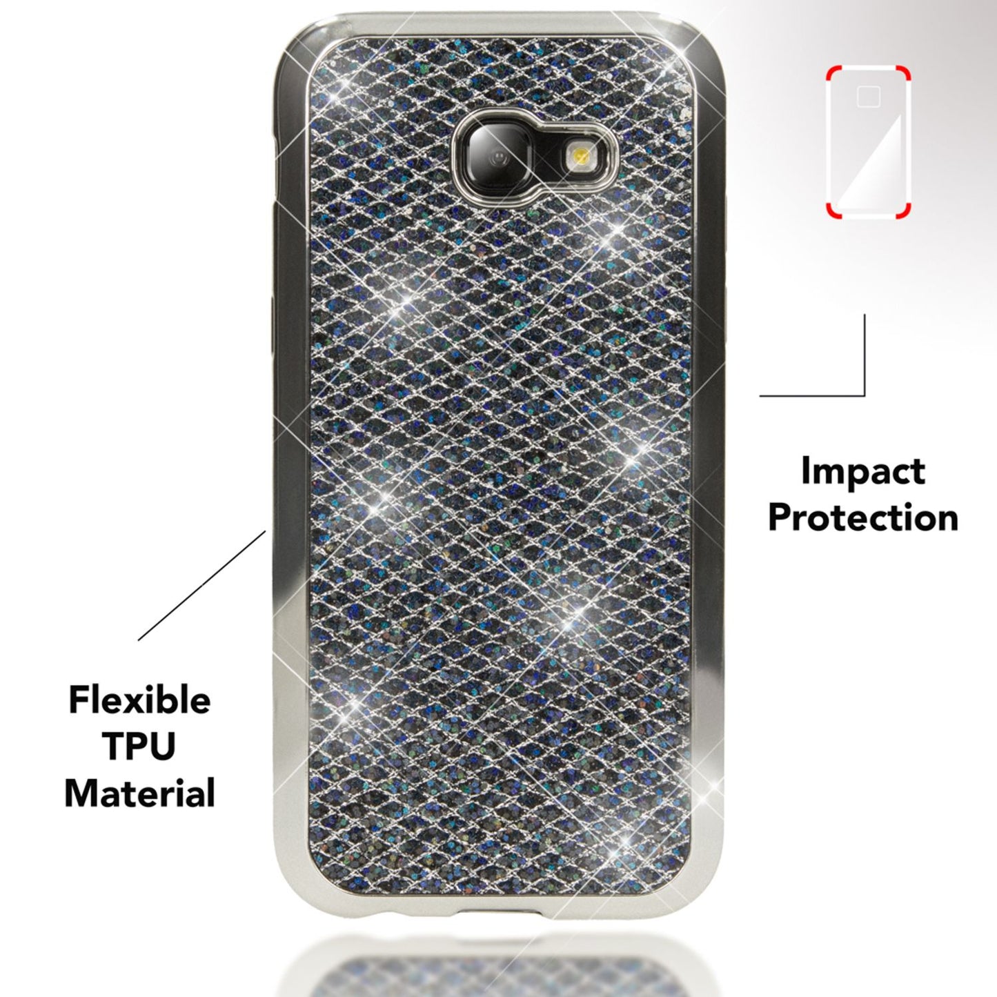 Samsung Galaxy A5 2017 Case, Phone Case by NALIA, Glitter Protective Case