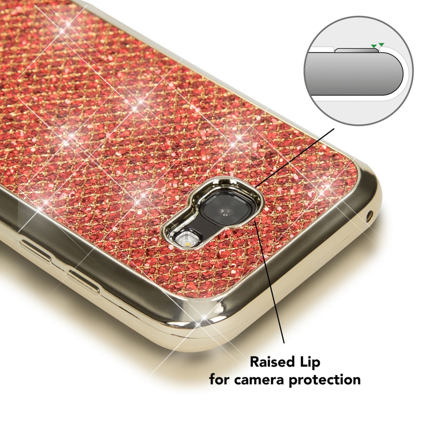 Samsung Galaxy A5 2017 Case, Phone Case by NALIA, Glitter Protective Case