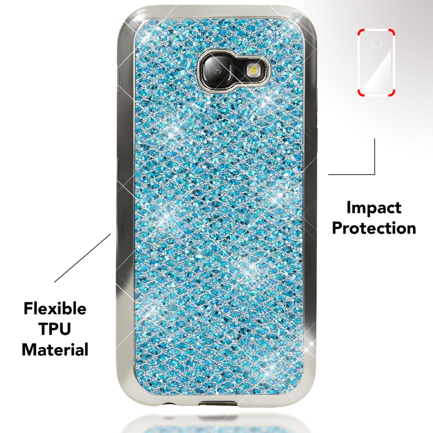 Samsung Galaxy A5 2017 Case, Phone Case by NALIA, Glitter Protective Case