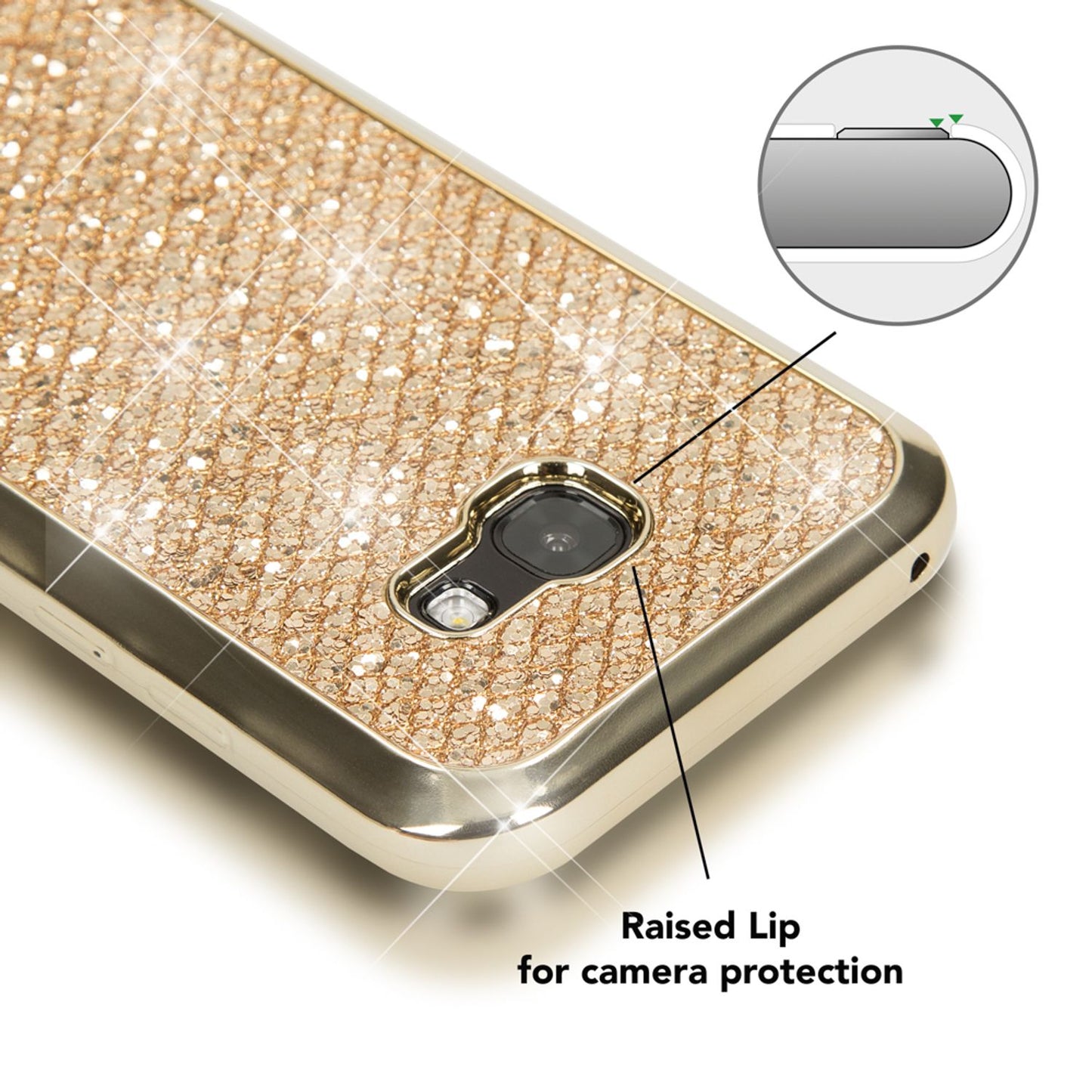 Samsung Galaxy A5 2017 Case, Phone Case by NALIA, Glitter Protective Case