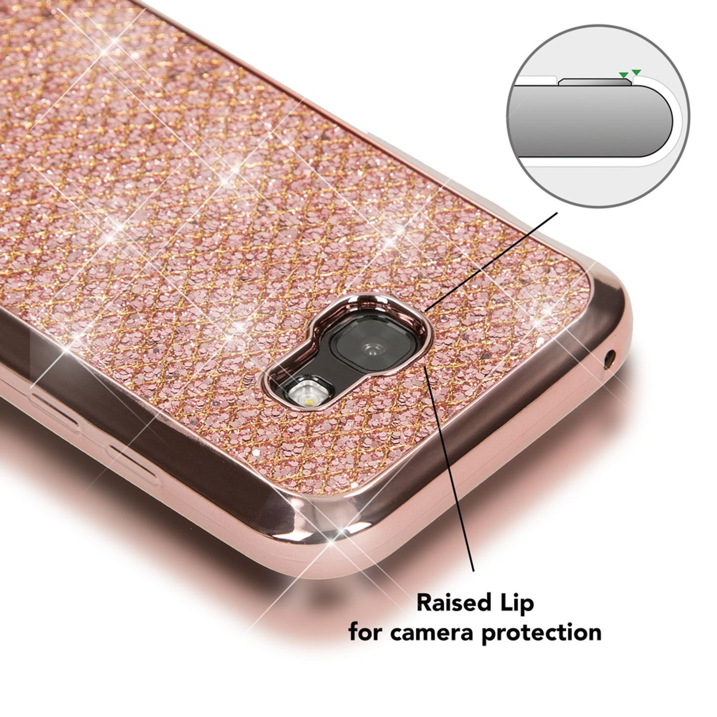 Samsung Galaxy A5 2017 Case, Phone Case by NALIA, Glitter Protective Case