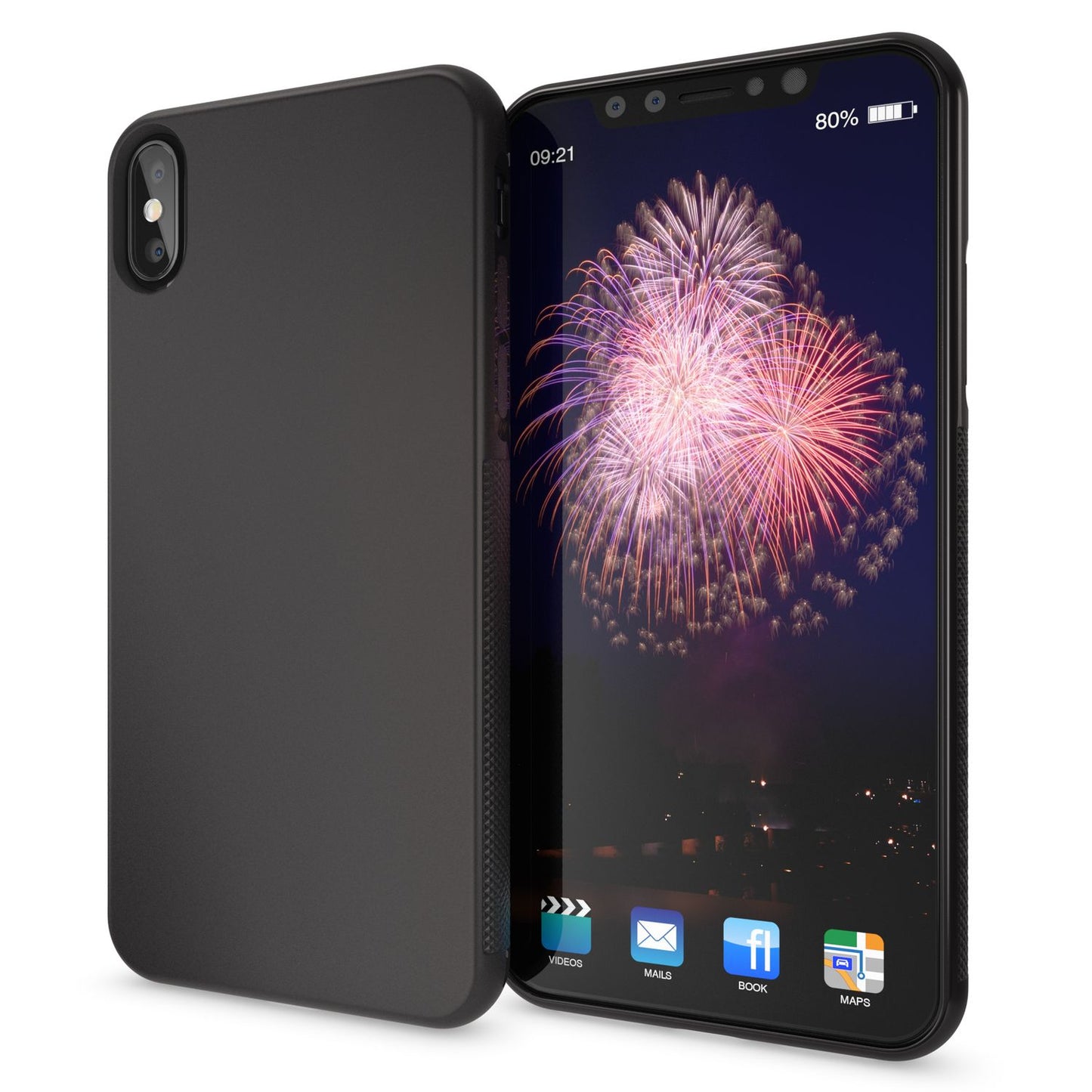 NALIA Hülle für Apple iPhone X XS, Anti Slip Case Schutz Cover Silikon Etui Matt