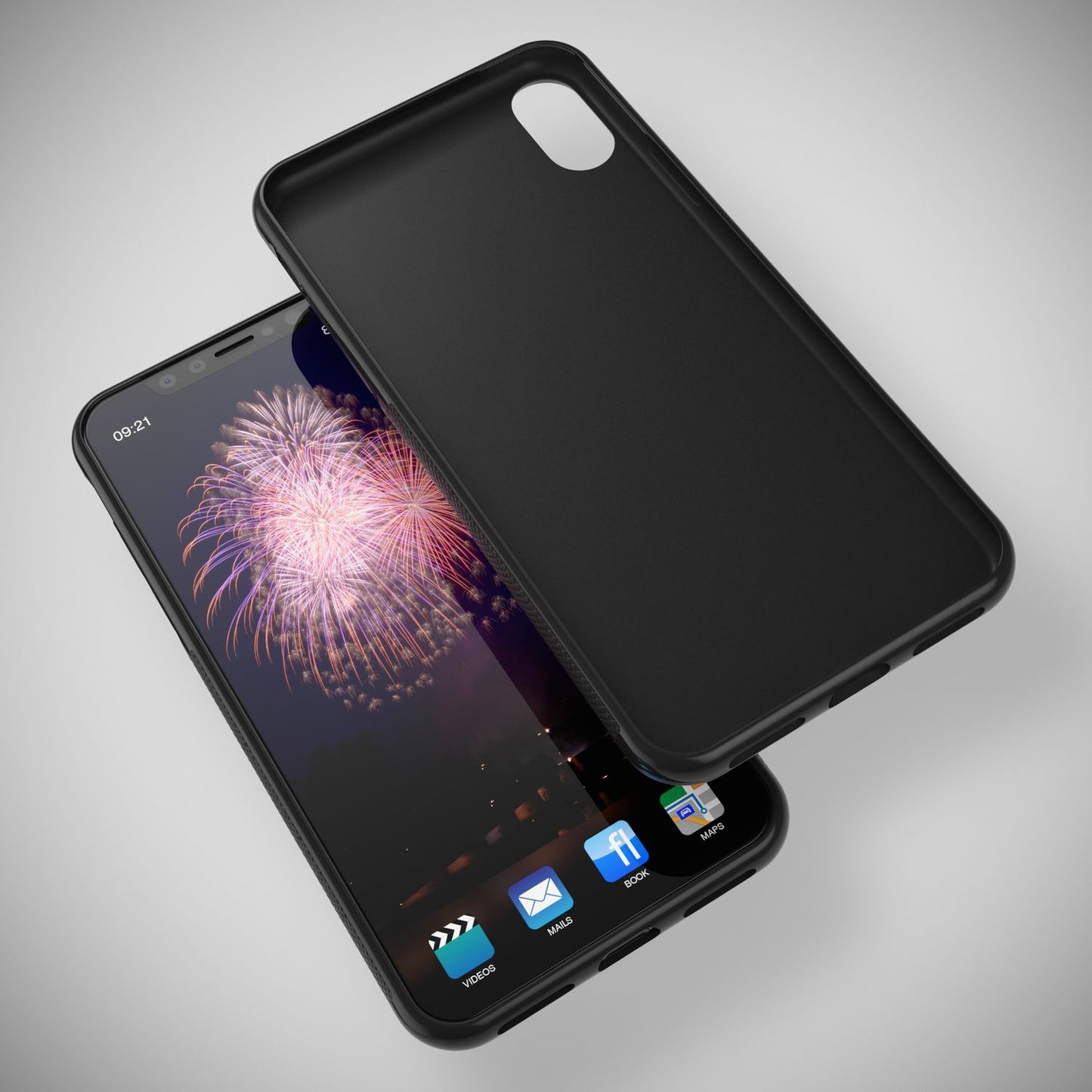 NALIA Hülle für Apple iPhone X XS, Anti Slip Case Schutz Cover Silikon Etui Matt