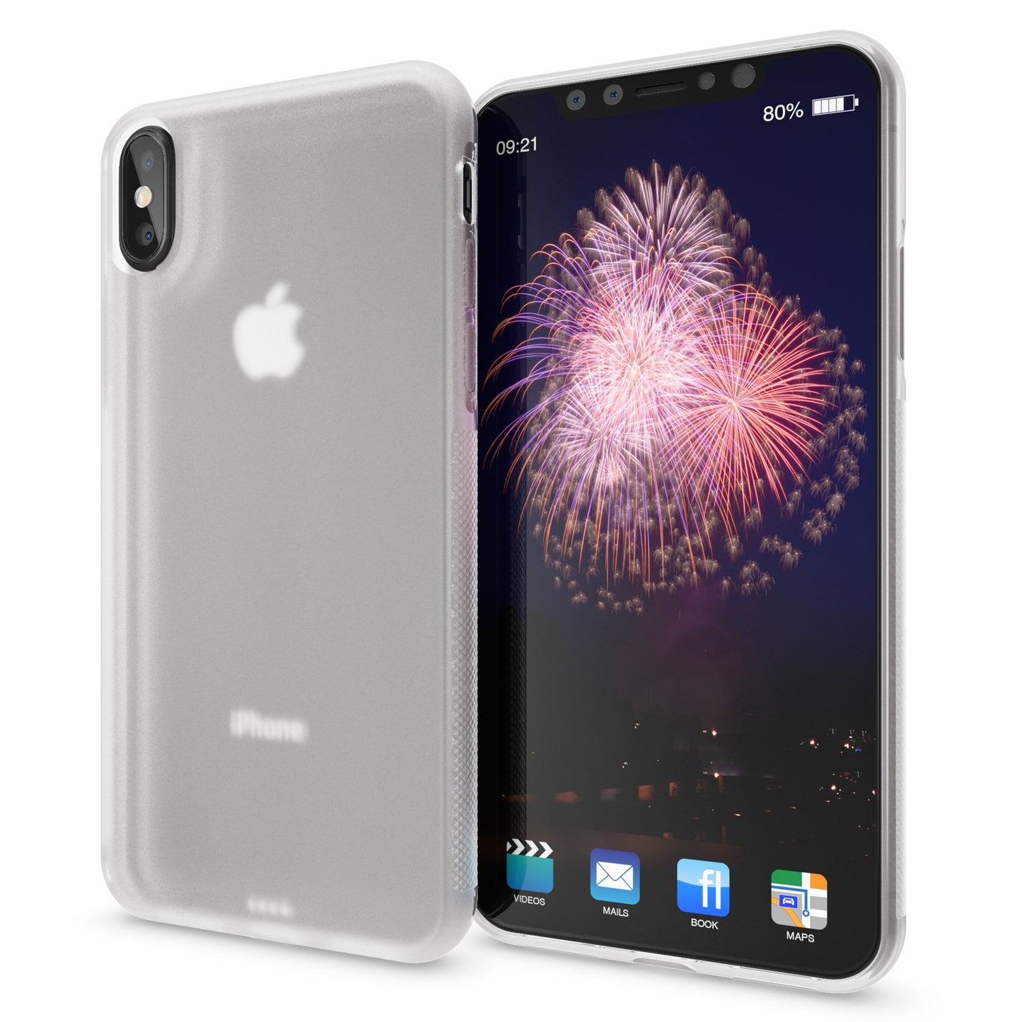 NALIA Hülle für Apple iPhone X XS, Anti Slip Case Schutz Cover Silikon Etui Matt