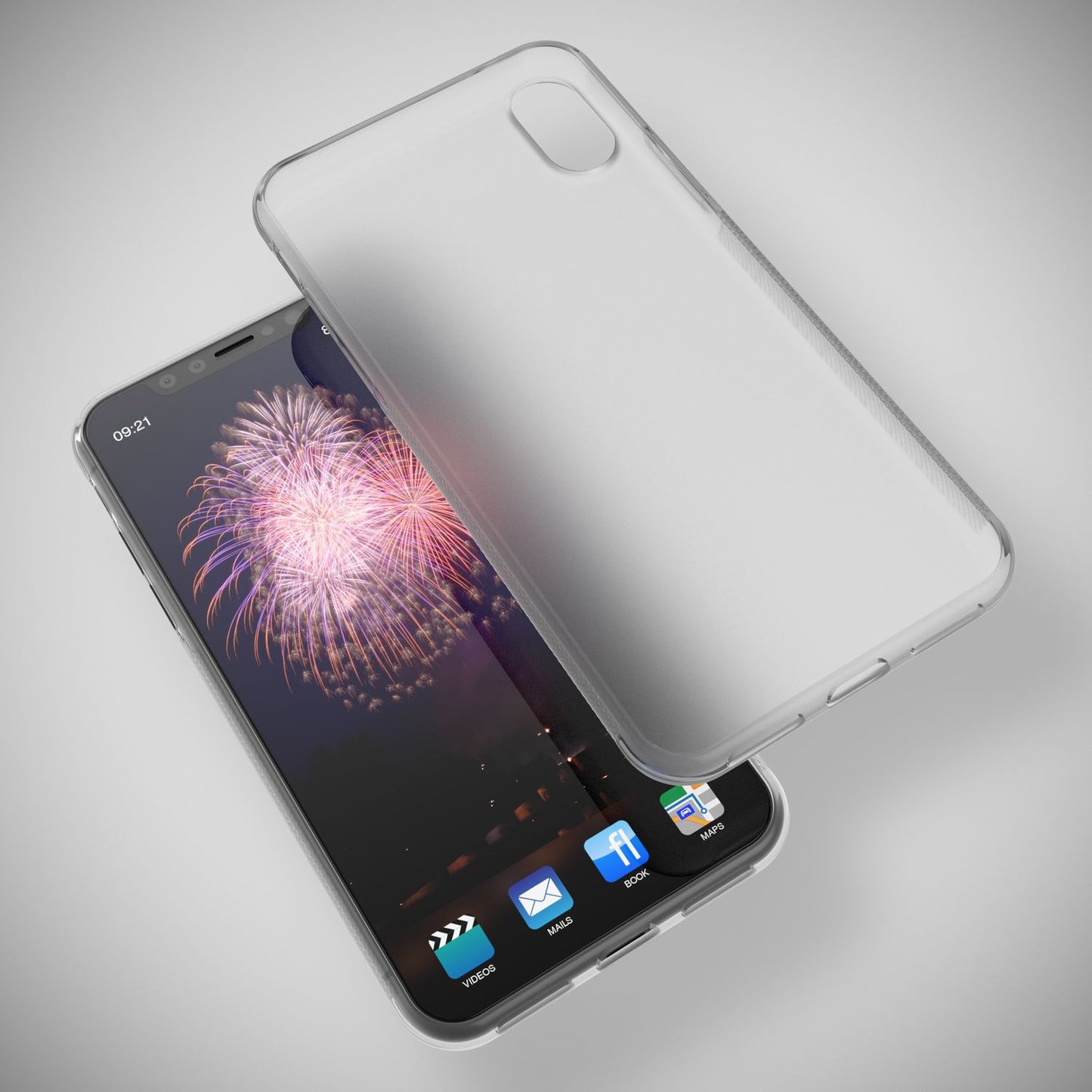 NALIA Hülle für Apple iPhone X XS, Anti Slip Case Schutz Cover Silikon Etui Matt