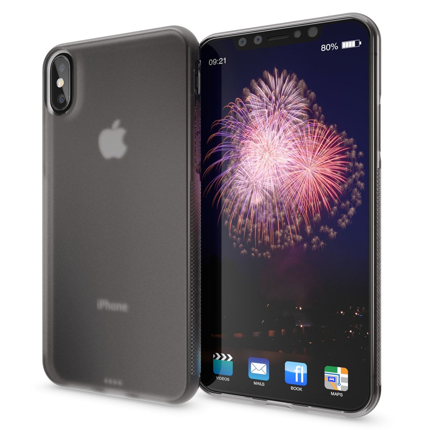 NALIA Hülle für Apple iPhone X XS, Anti Slip Case Schutz Cover Silikon Etui Matt