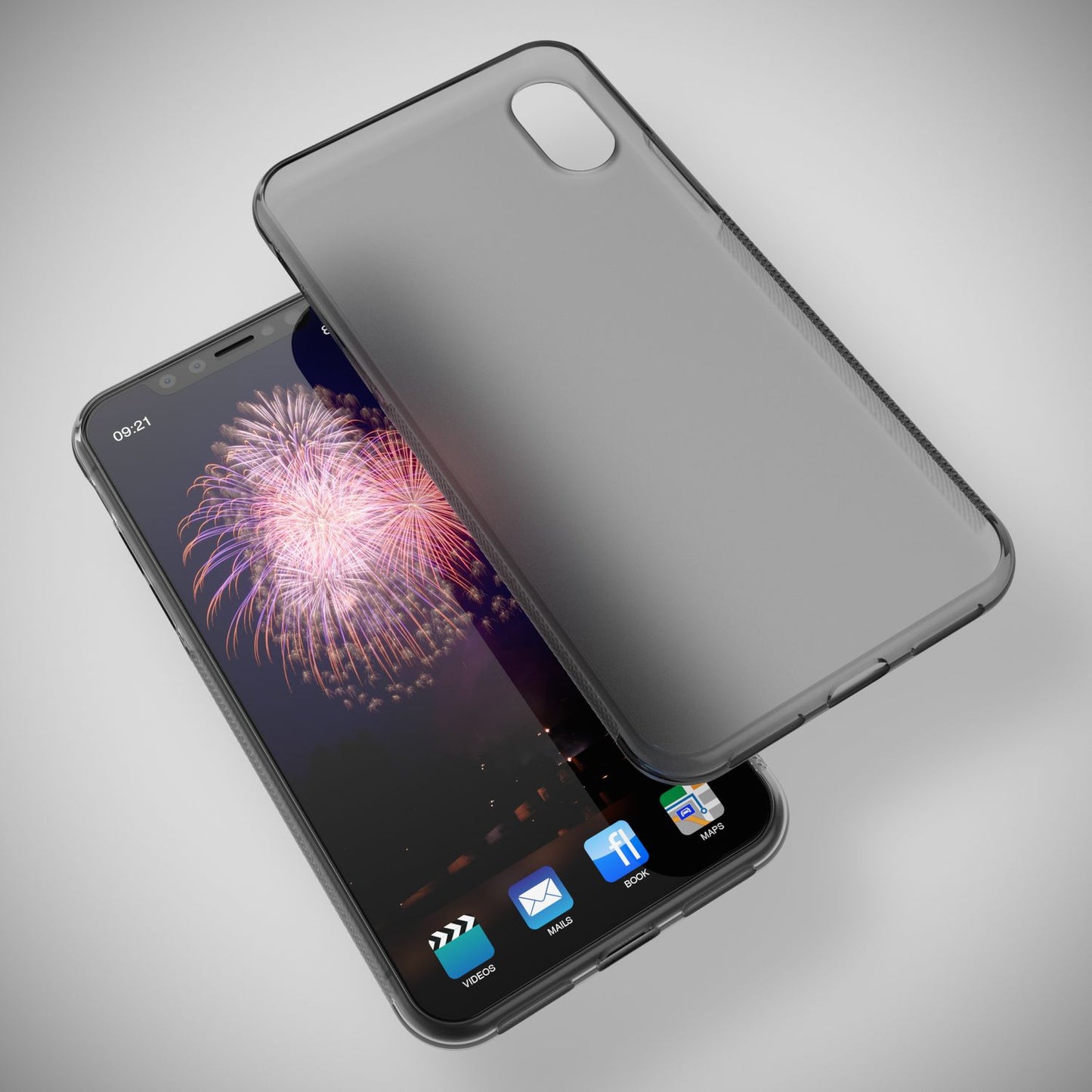 NALIA Hülle für Apple iPhone X XS, Anti Slip Case Schutz Cover Silikon Etui Matt