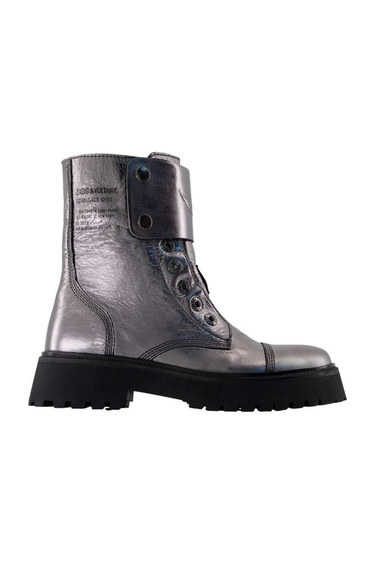 Joe Fast Stiefeletten - Zadig & Voltaire - Leder - Silber