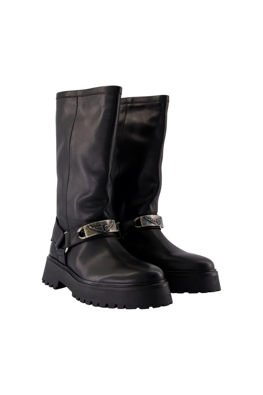 Angie Smooth Stiefeletten - Zadig & Voltaire - Leder - Schwarz