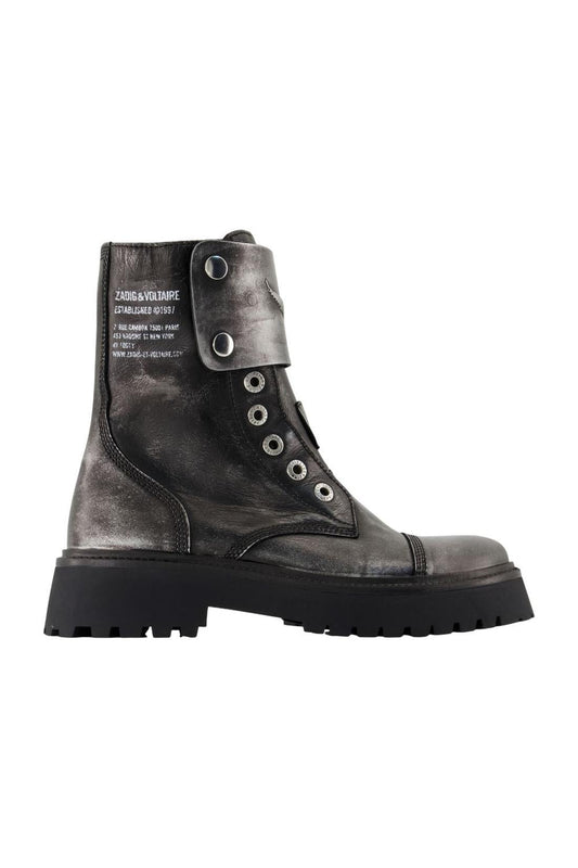 Joe Fast Stiefeletten - Zadig & Voltaire - Leder - Schwarz
