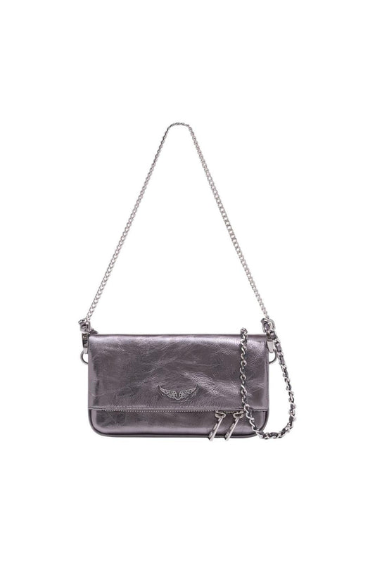 Rock Nano Schultertasche - Zadig & Voltaire - Leder - Silber