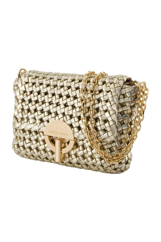 Moon Medium Schultertasche - Vanessa Bruno - Pflanzlich gegerbtes Leder - Gold