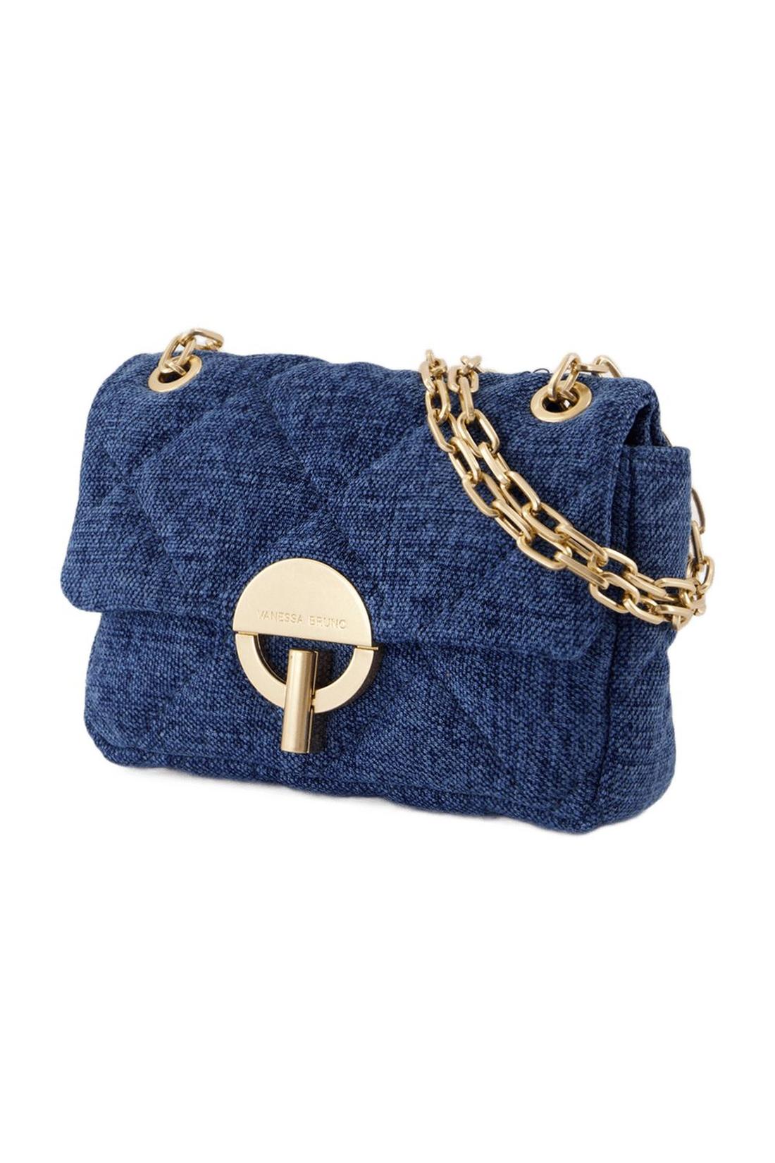Nano Moon Handtasche - Vanessa Bruno - Leinen - Blau