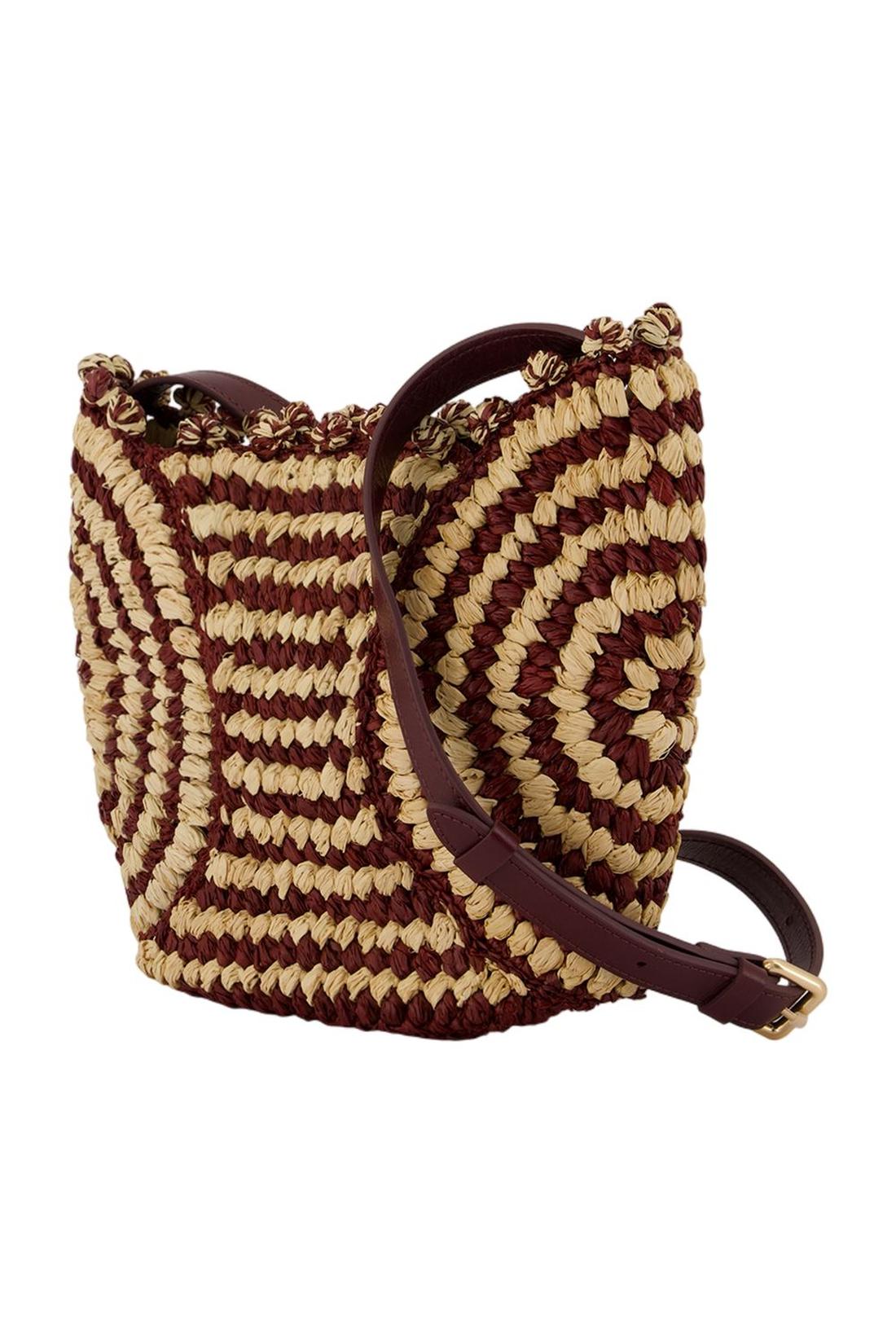 Umhängetasche Korb Pm - Vanessa Bruno - Raphia - Bordeaux
