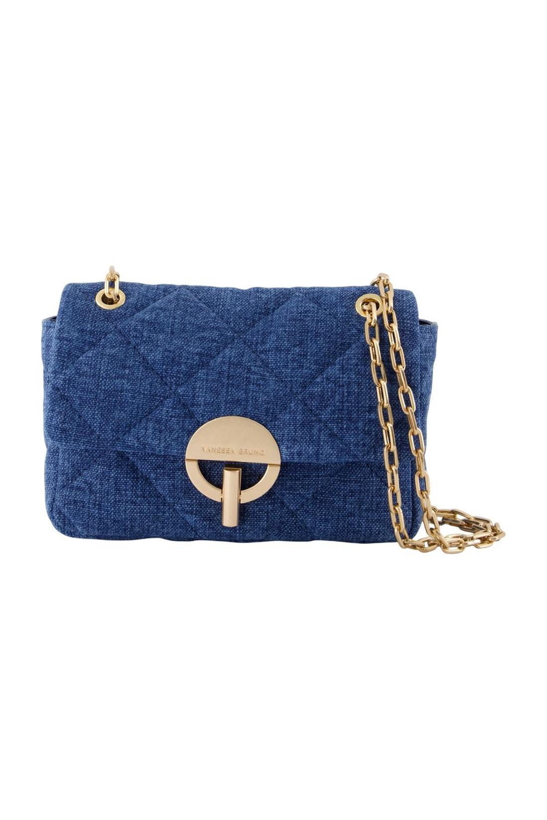 Moon Medium Schultertasche - Vanessa Bruno - Leinen - Blau