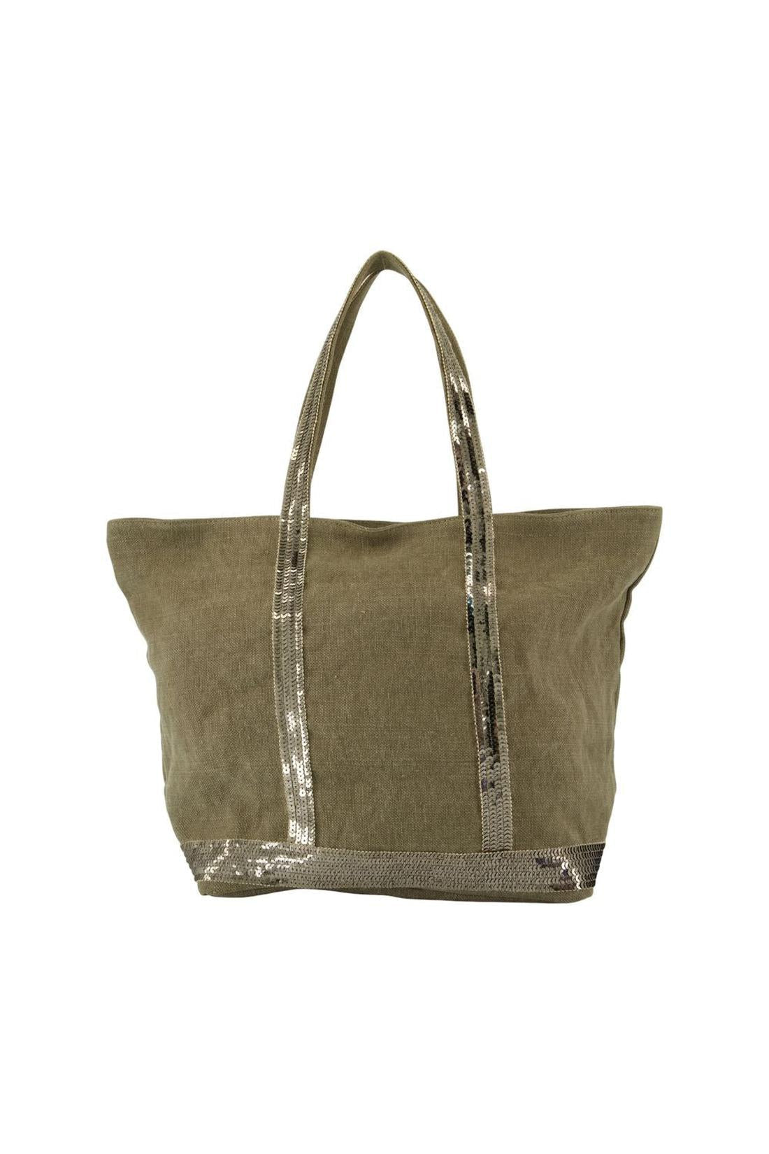 Cabas M Zipper - Vanessa Bruno - Leinen - Khaki
