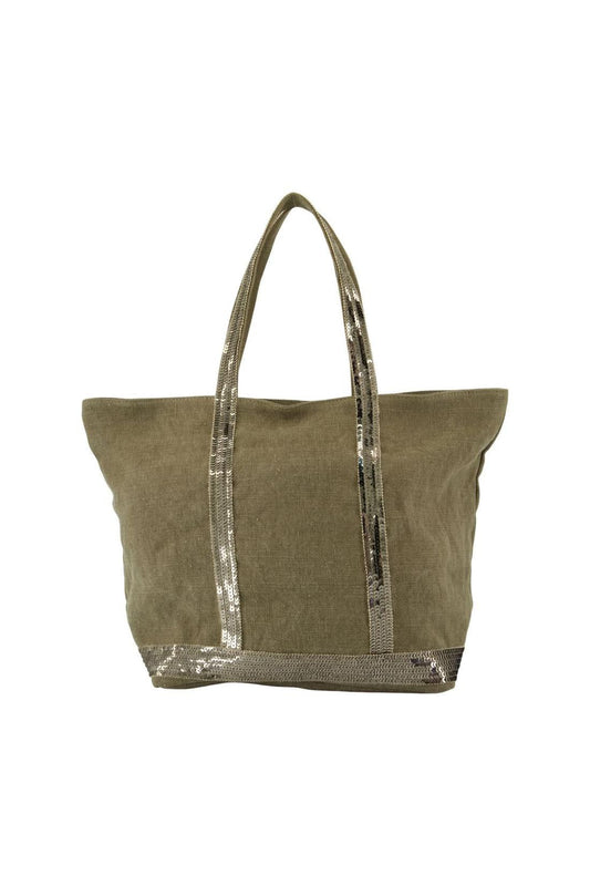 Cabas M Zipper - Vanessa Bruno - Leinen - Khaki