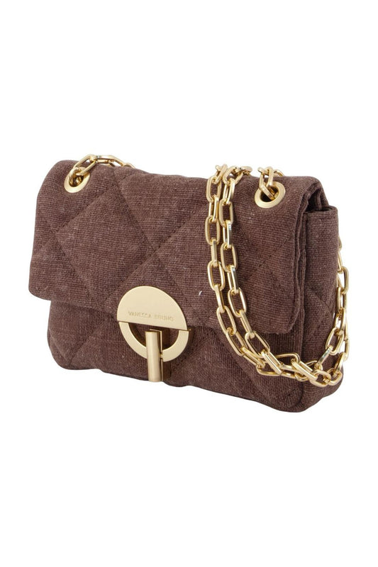 Nano Moon Schultertasche - Vanessa Bruno - Leinen - Braun