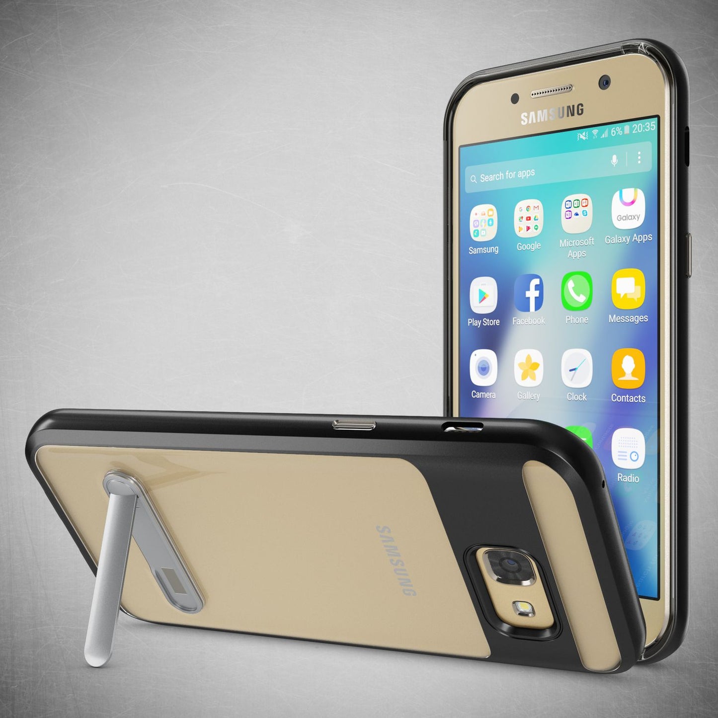 Samsung Galaxy A5 2017 Kickstand Phone Case by NALIA, TPU Silicone Kickstand Case