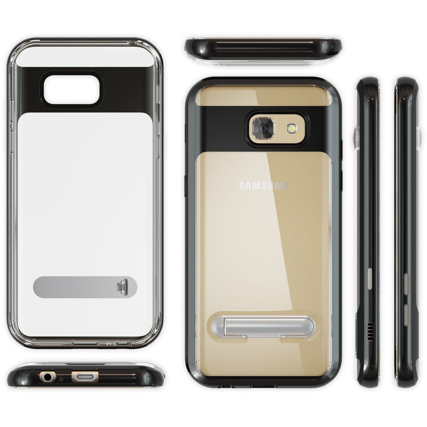 Samsung Galaxy A5 2017 Kickstand Phone Case by NALIA, TPU Silicone Kickstand Case