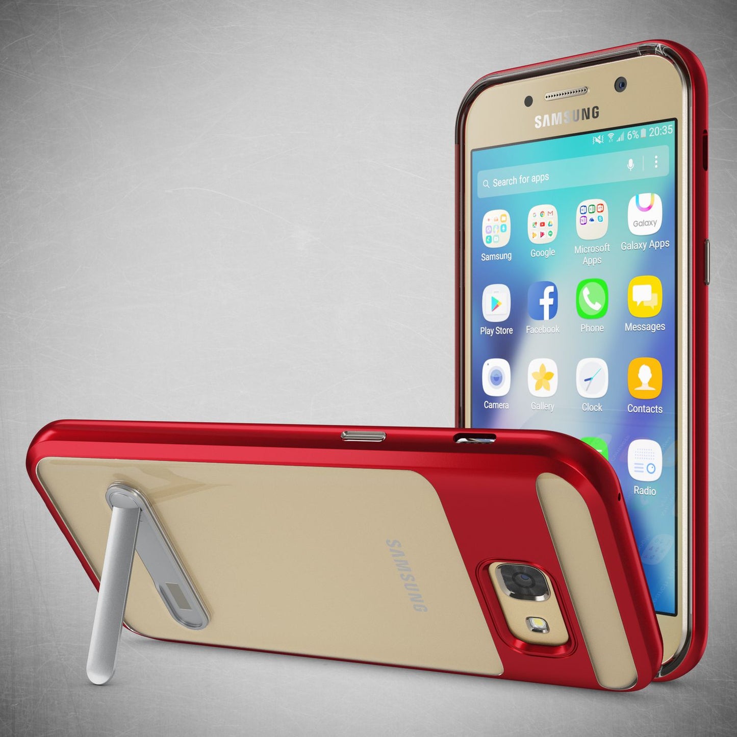 Samsung Galaxy A5 2017 Kickstand Phone Case by NALIA, TPU Silicone Kickstand Case