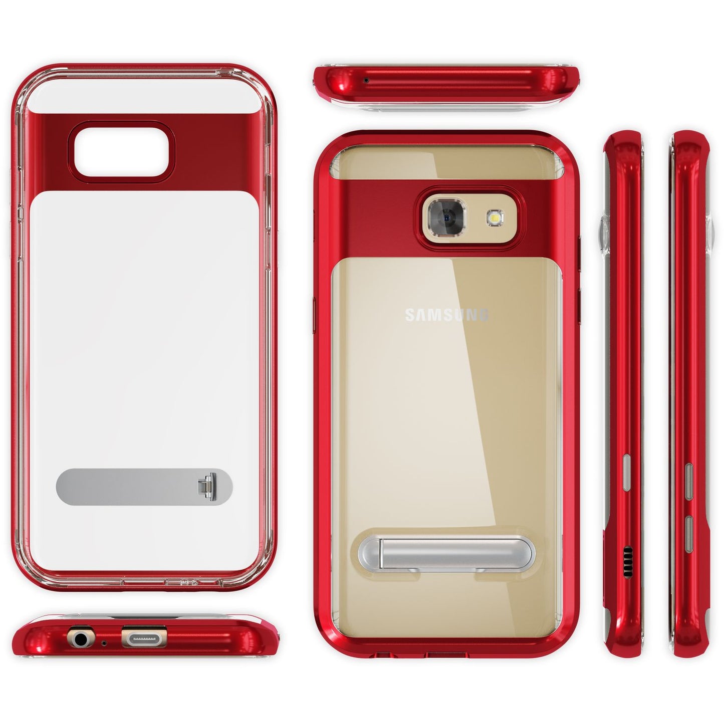 Samsung Galaxy A5 2017 Kickstand Phone Case by NALIA, TPU Silicone Kickstand Case