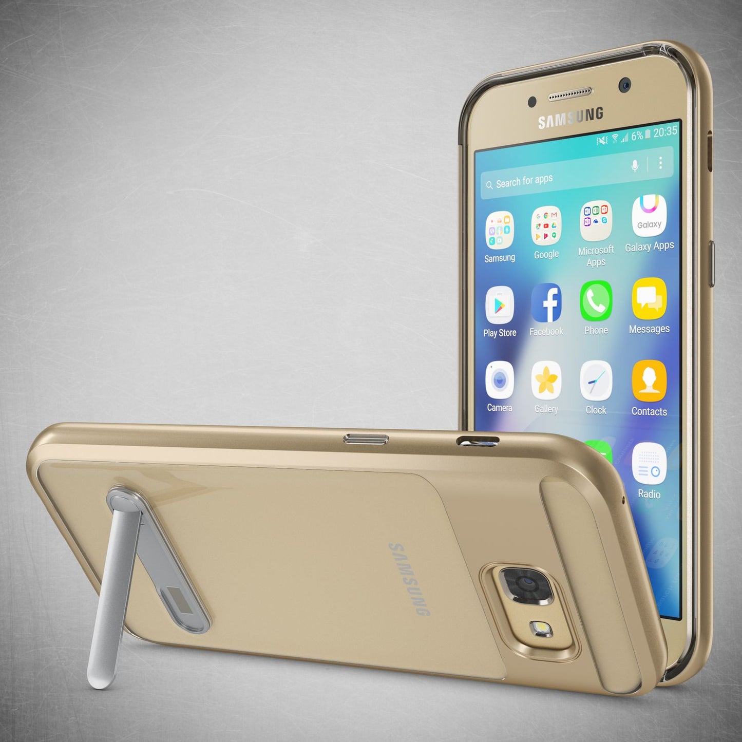 Samsung Galaxy A5 2017 Kickstand Phone Case by NALIA, TPU Silicone Kickstand Case