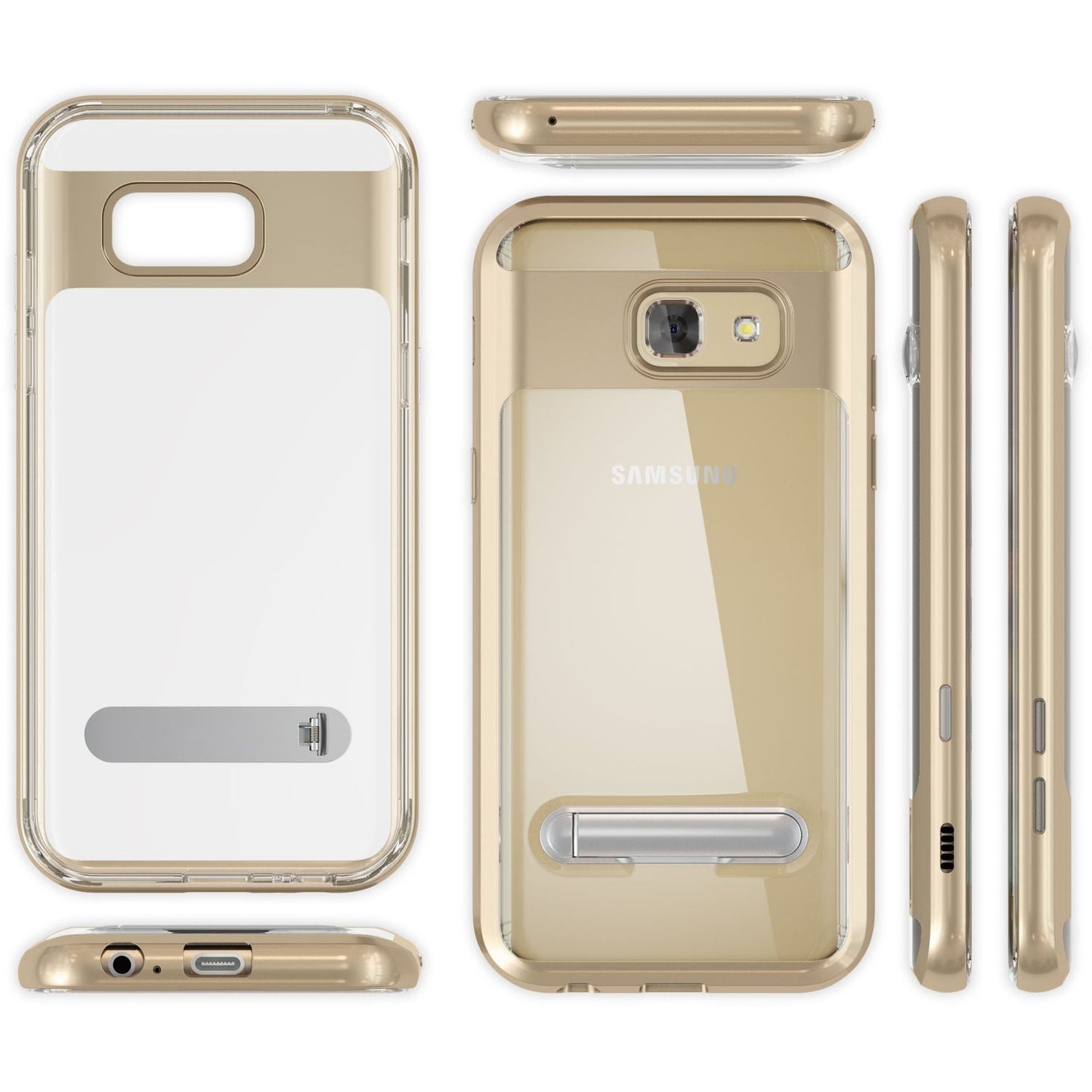 Samsung Galaxy A5 2017 Kickstand Phone Case by NALIA, TPU Silicone Kickstand Case