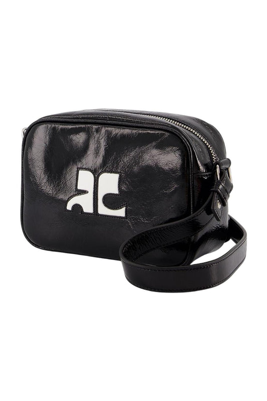 Reedition Camera Schultertasche - Courreges - Leder - Schwarz