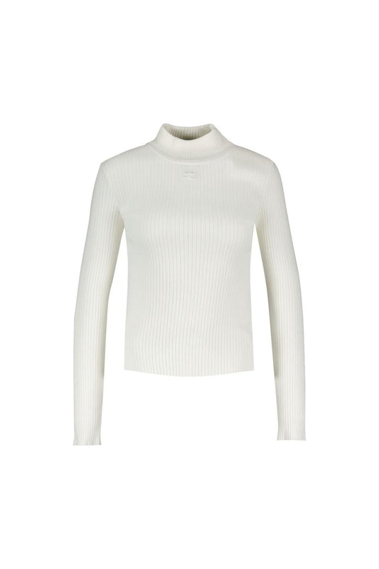 Reedition Jumper T-Shirt - Courreges - Baumwolle - Weiß