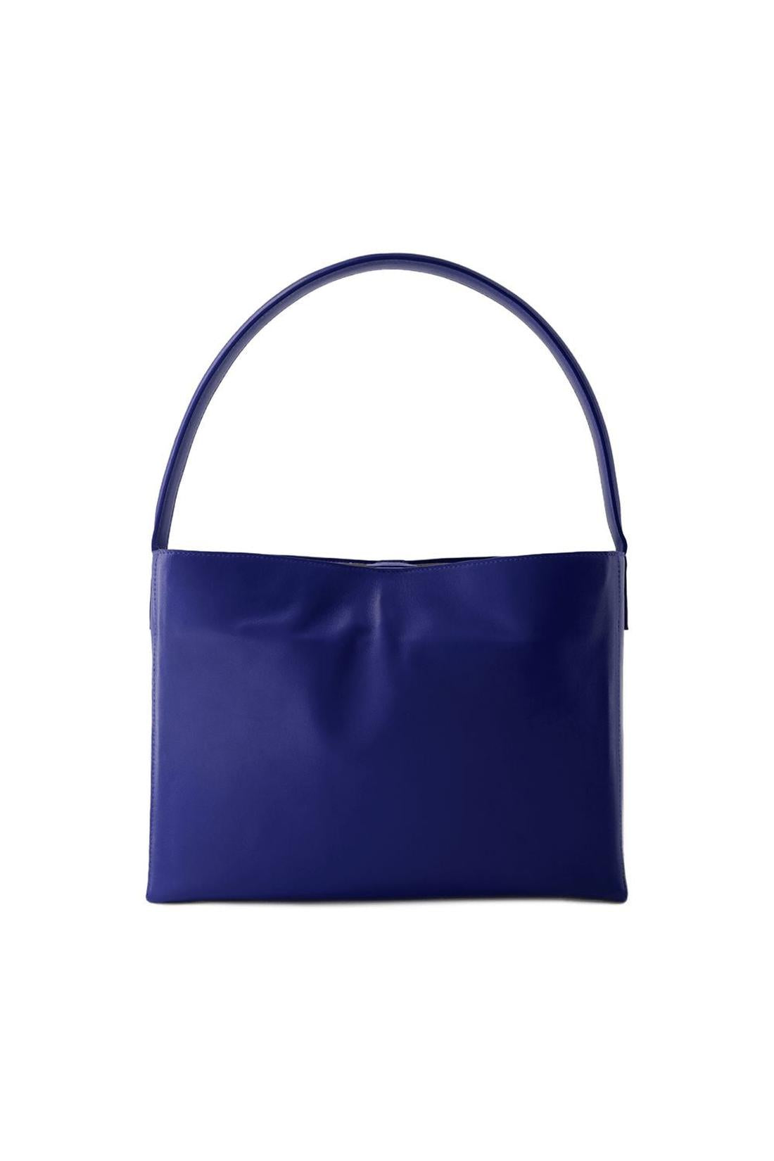 Leonore L Schultertasche - Ines de la Fressange - Leder - Kobaltblau