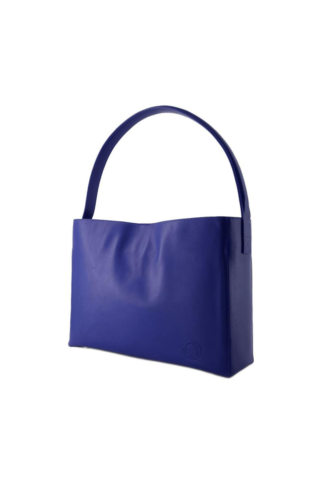 Leonore L Schultertasche - Ines de la Fressange - Leder - Kobaltblau