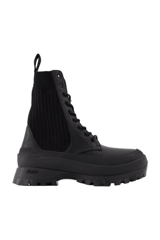 Stiefeletten Trace Sm35A aus schwarzem Leder