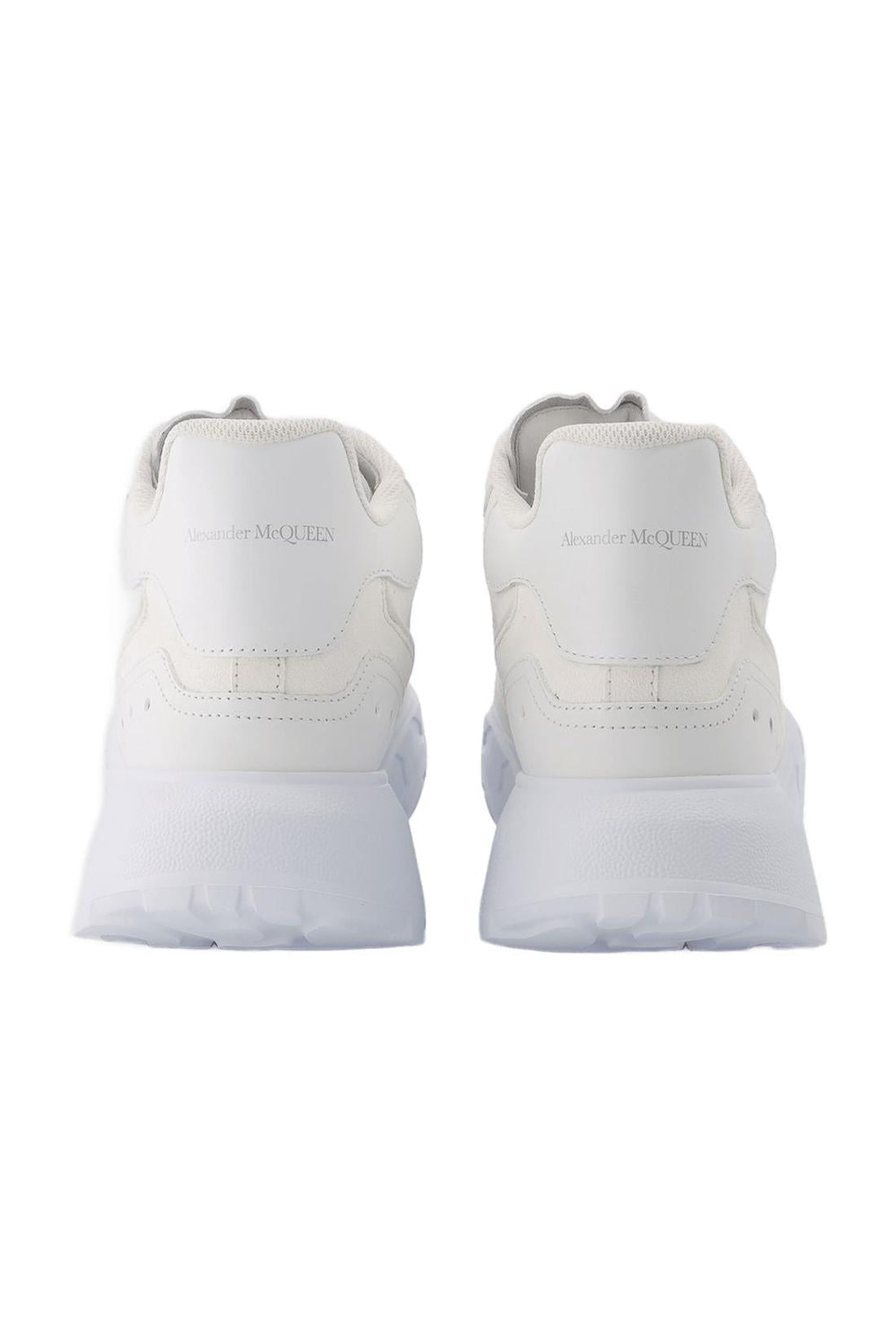 New Court Sneakers aus Leder Weiß &amp; Silber