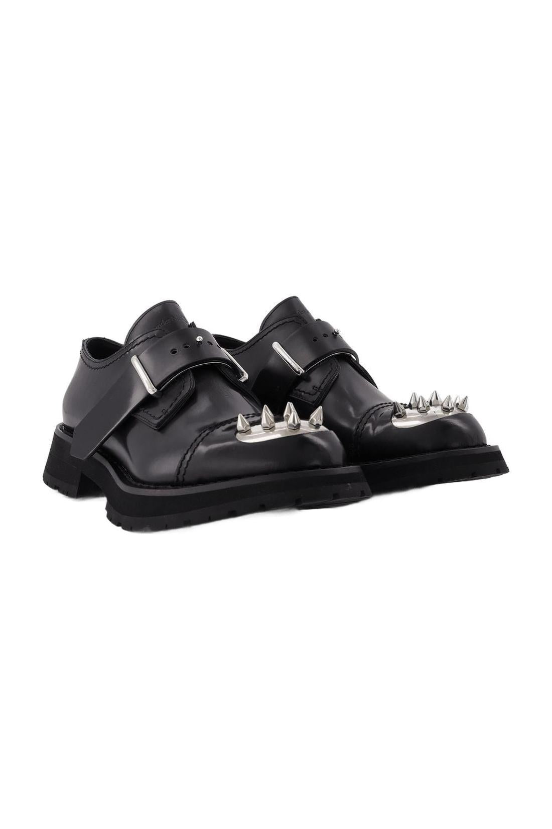 Mocassins Studs aus schwarzem Leder