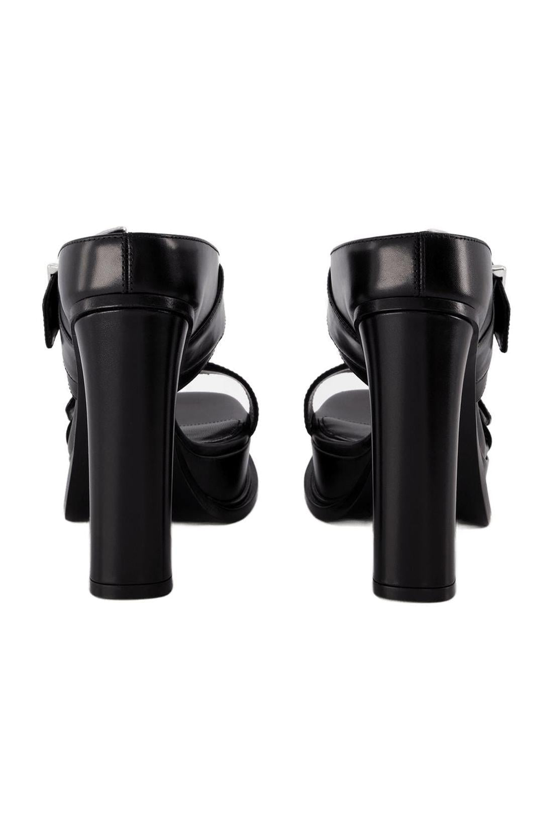 Leath S.Leath Sandalen - ALexander Mcqueen - Leder - Schwarz/Silber