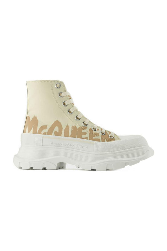 Tread Slick Sneakers - Alexander Mcqueen - Black/White - Leather
