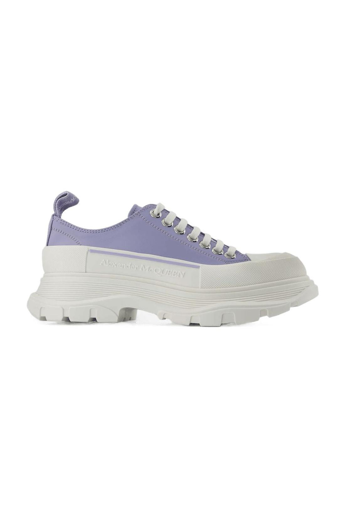 Tread Slick Sneakers - Alexander Mcqueen - Lilac/White - Leather