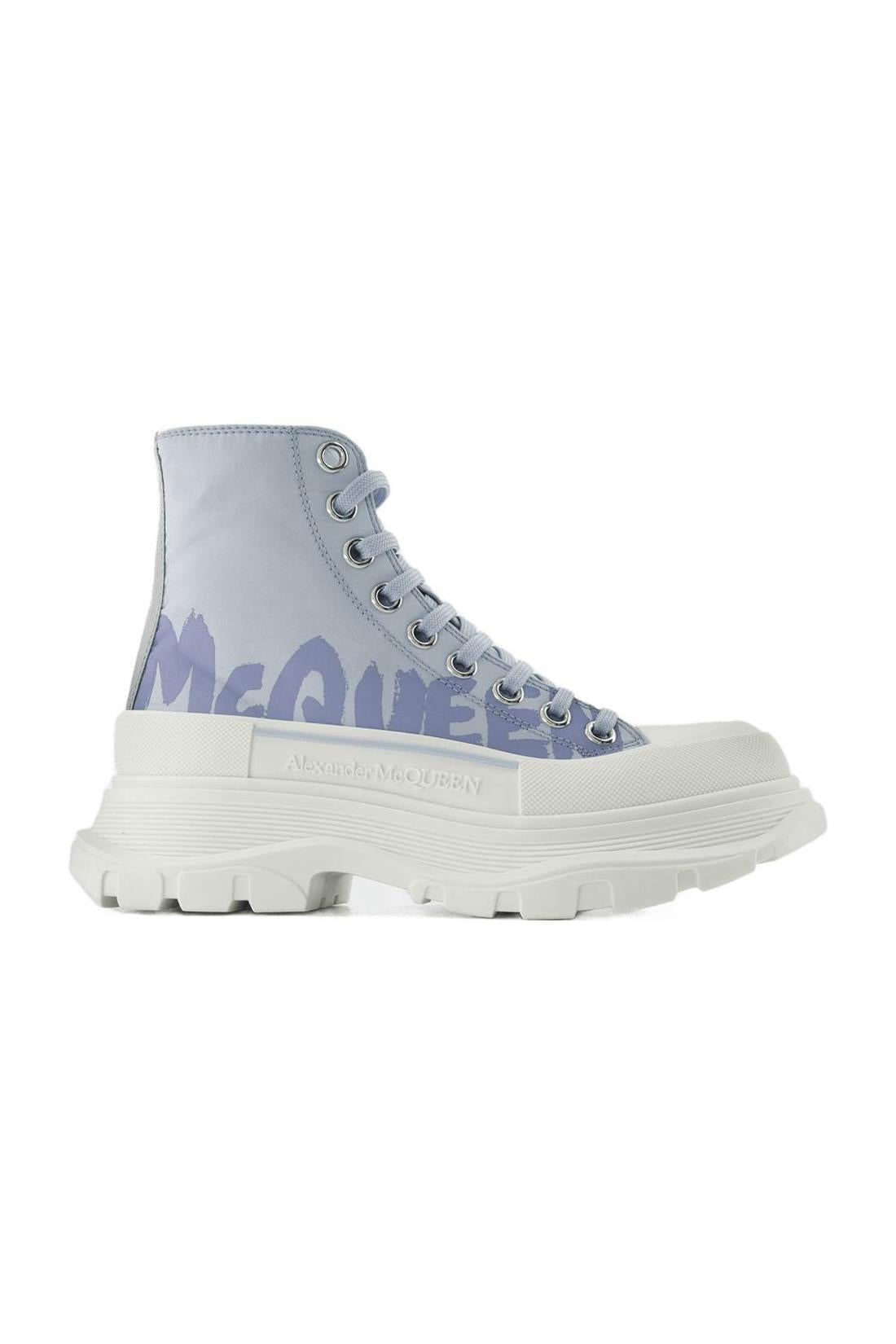 Tread Slick Sneakers - Alexander Mcqueen - Black/White - Leather