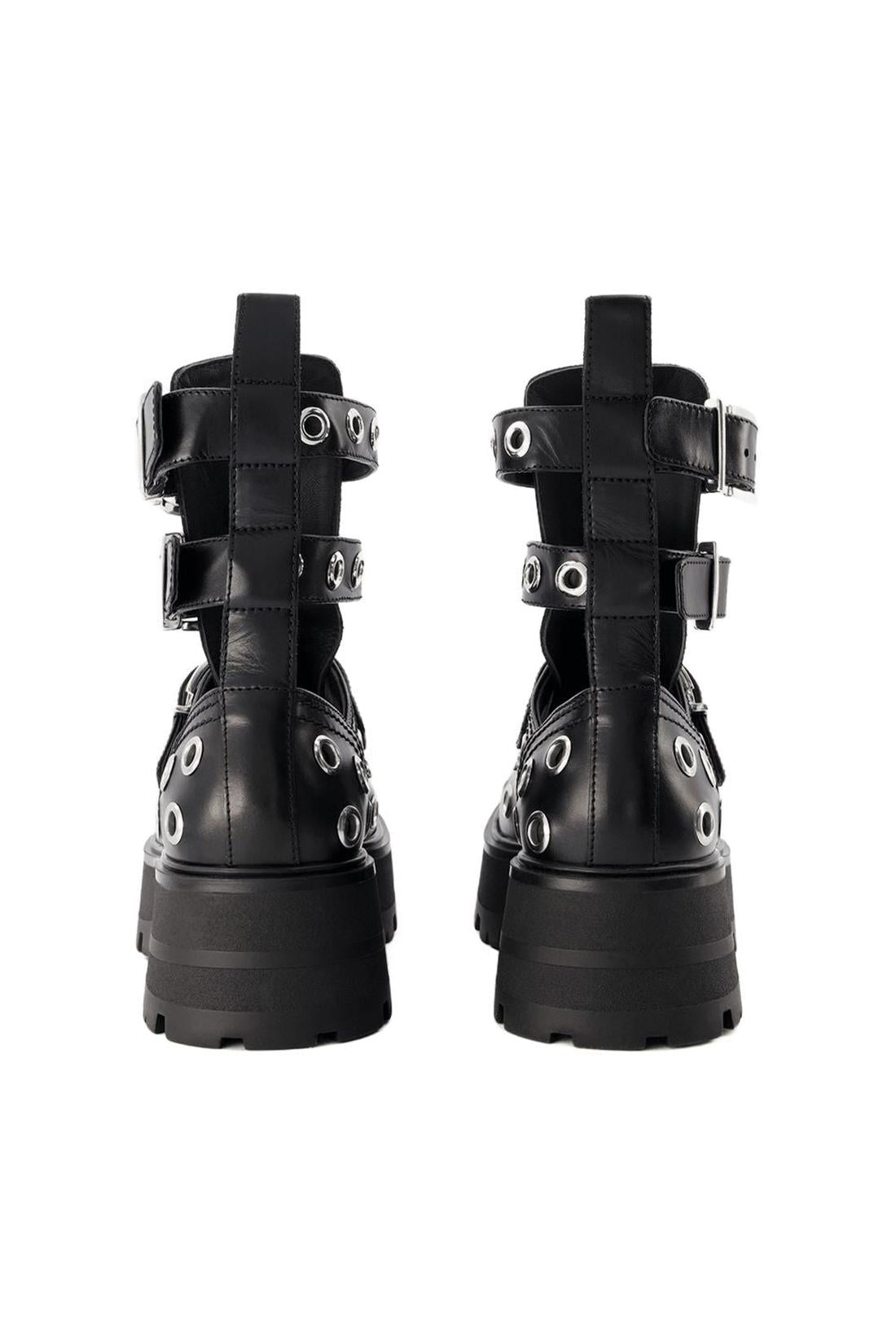Ankle Boots - Alexander Mcqueen - Black/White - Leather