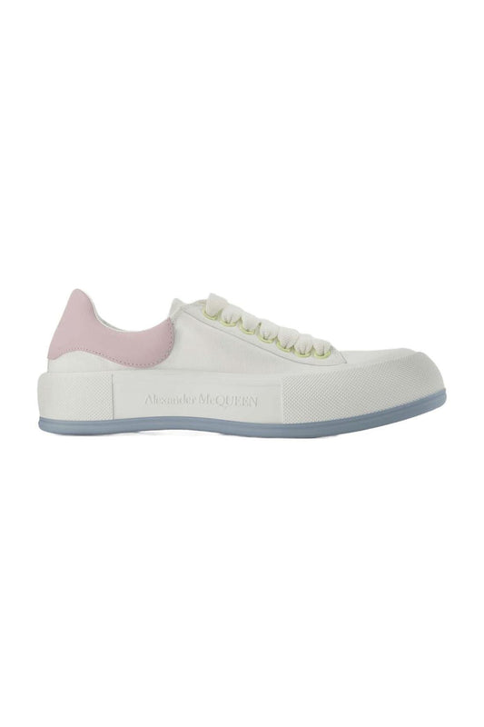 Oversized Sneakers - Alexander Mcqueen - White/Pink - Leather