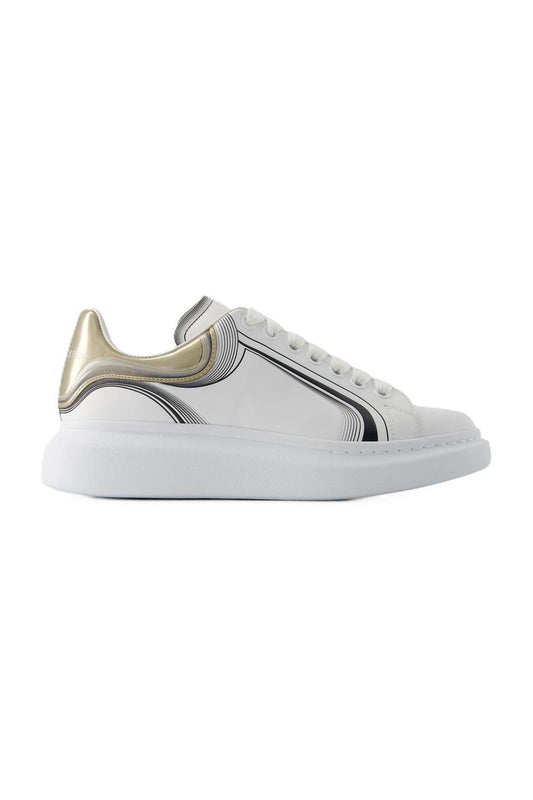 Oversized Sneakers - Alexander Mcqueen - Leder - Weiß/Vanille