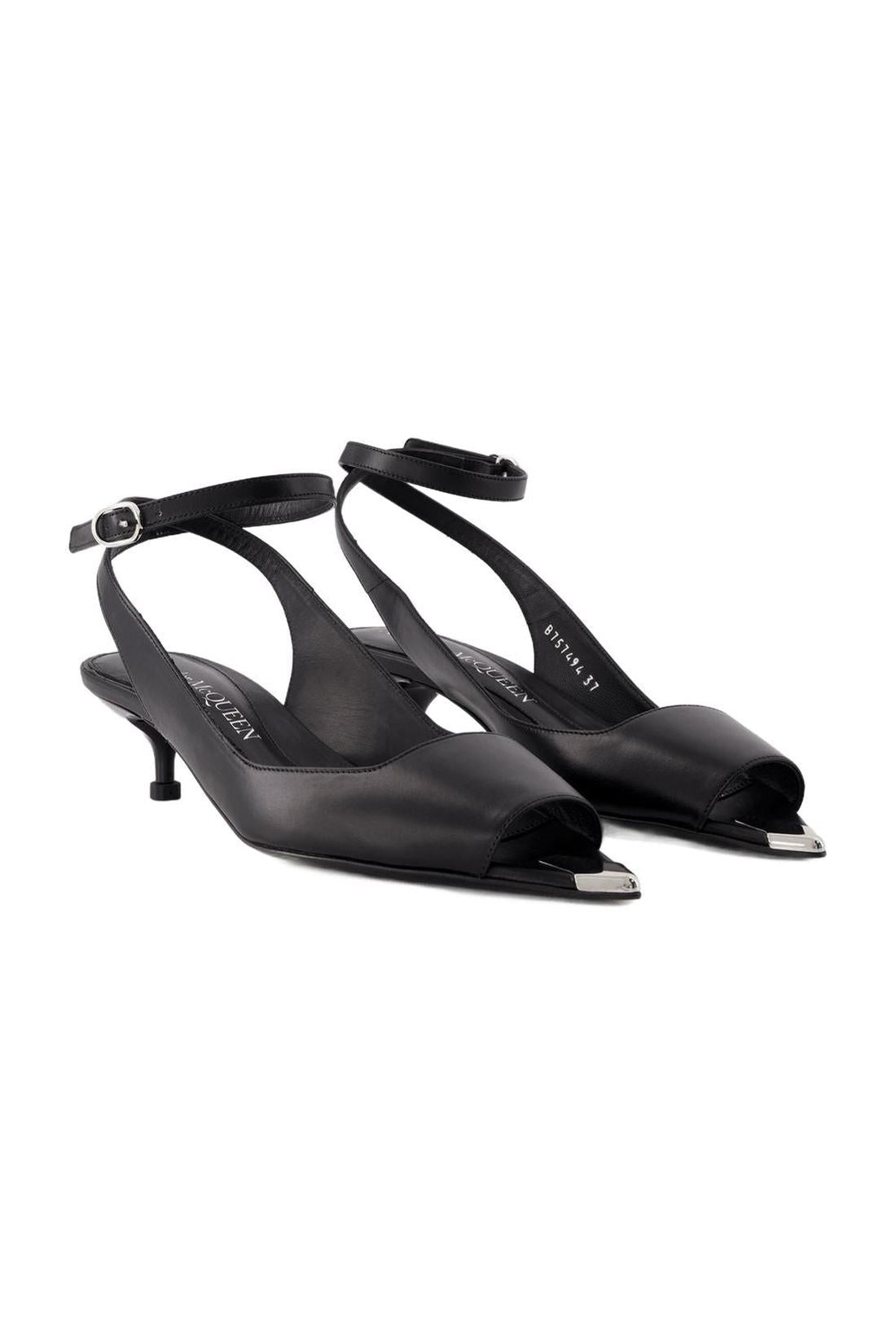Punk-Sandalen - Alexander Mcqueen - Leder - Schwarz/Silber