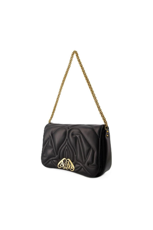The Seal Schultertasche - Alexander McQueen - Leder - Schwarz