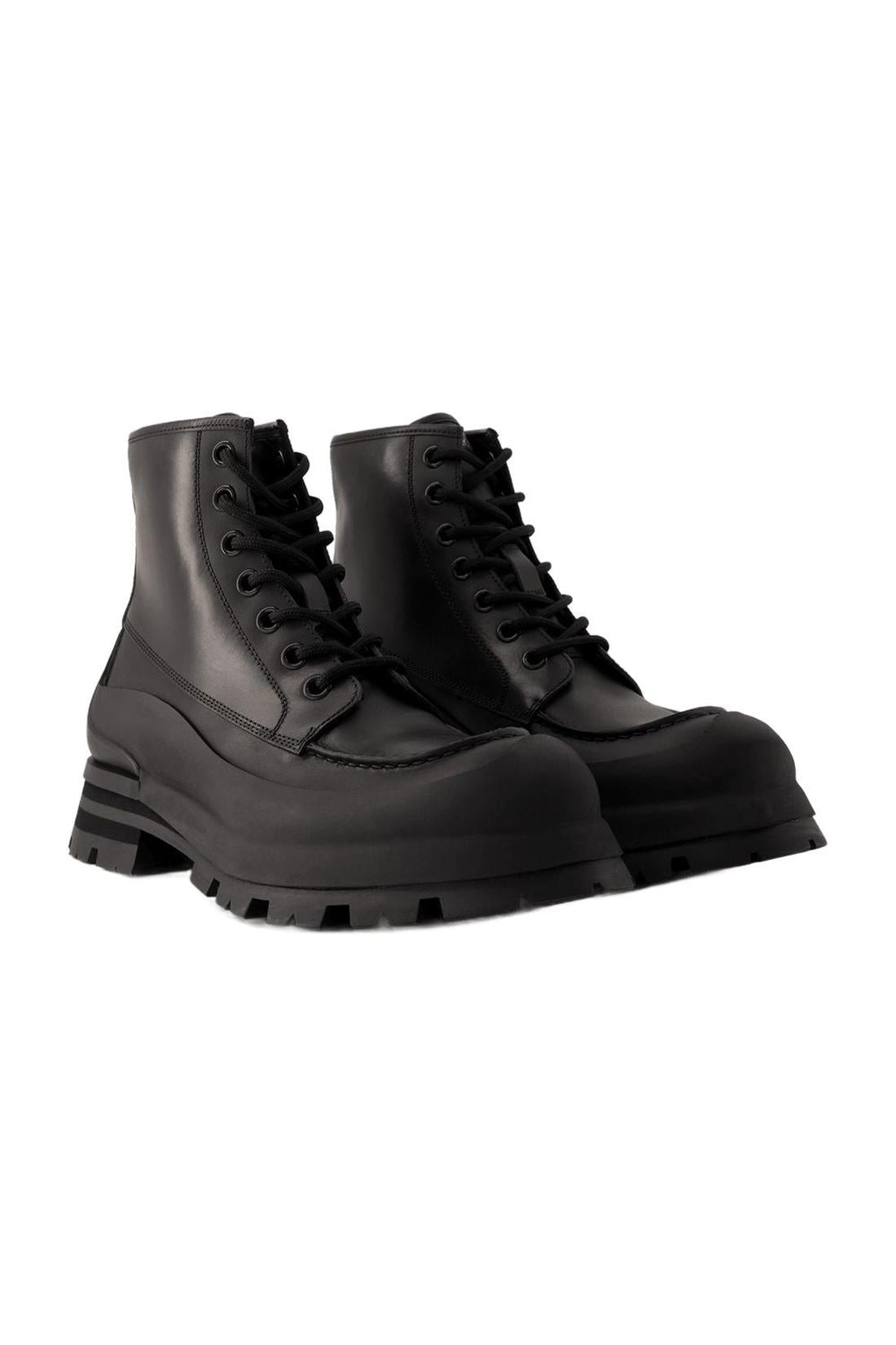 Tread Stiefeletten - Alexander Mcqueen - Leder - Schwarz