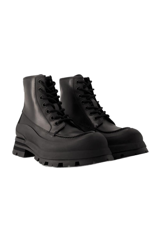 Tread Stiefeletten - Alexander Mcqueen - Leder - Schwarz
