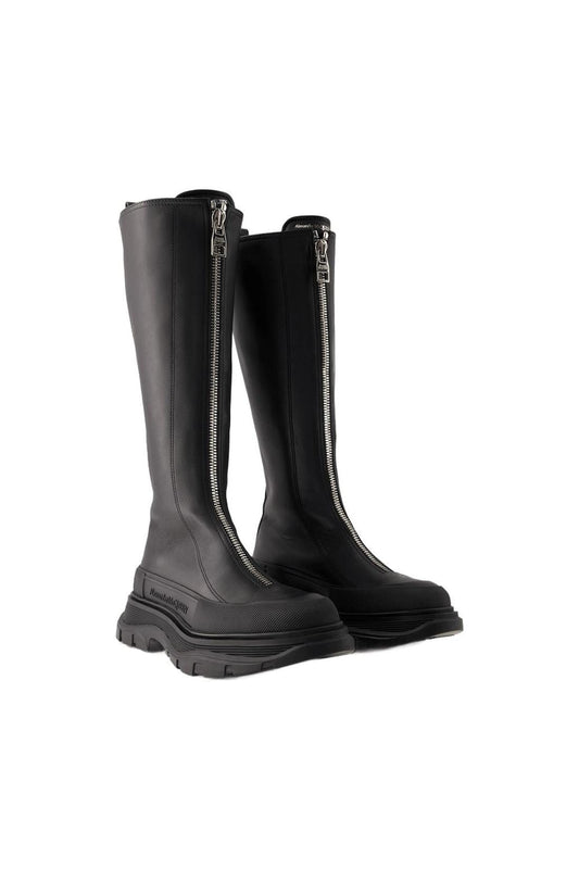 Stiefel Tread Slick - Alexander Mcqueen - Leder - Schwarz