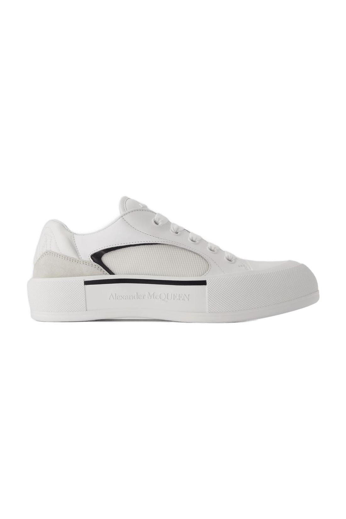 Oversized Sneakers - Alexander Mcqueen - White/Black - Leather