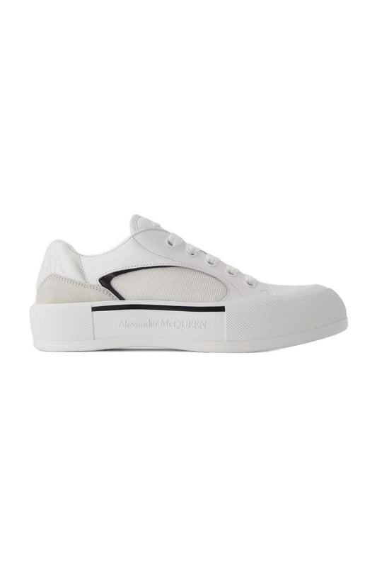 Oversized Sneakers - Alexander Mcqueen - White/Black - Leather