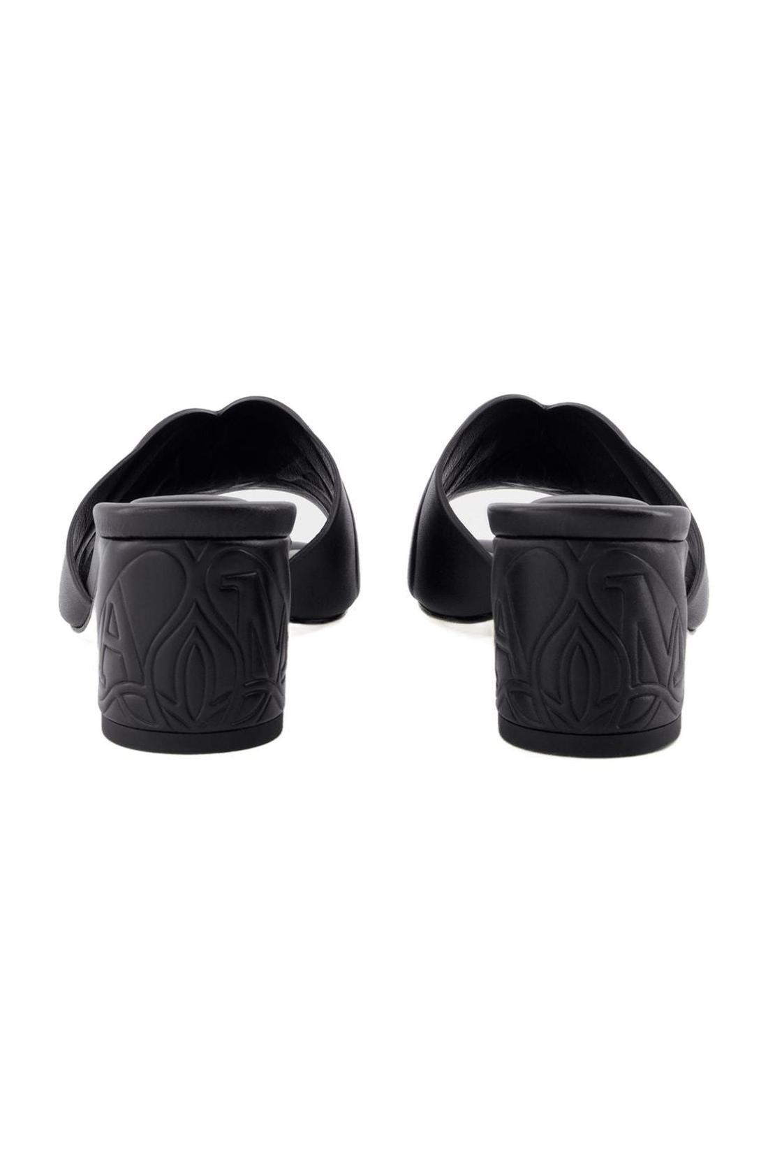 Seal Fersen Sandalen - Alexander McQueen - Leder - Schwarz